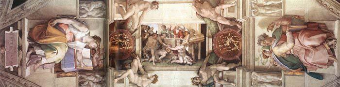 Michelangelo Buonarroti The third bay of the ceiling china oil painting image